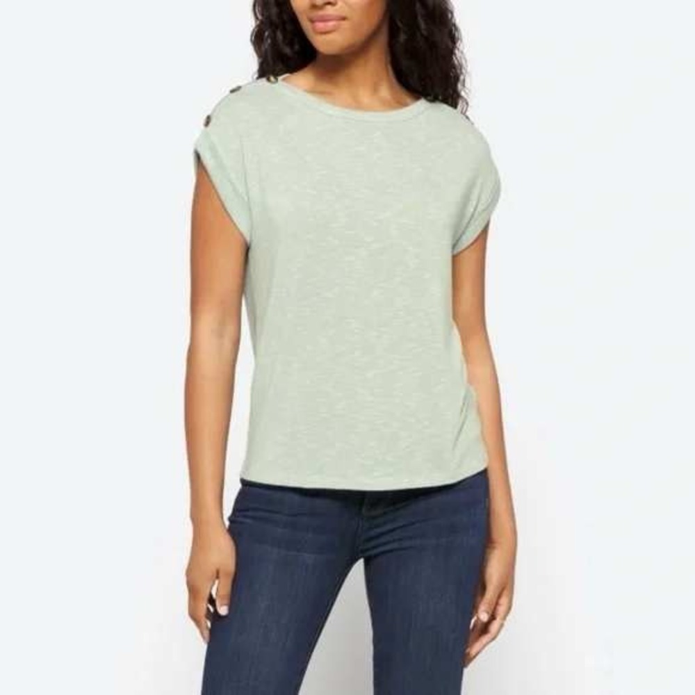 Kaileigh Mercy Button Sleeve Detail Knit Top Light‎ Green XL Stitch Fix